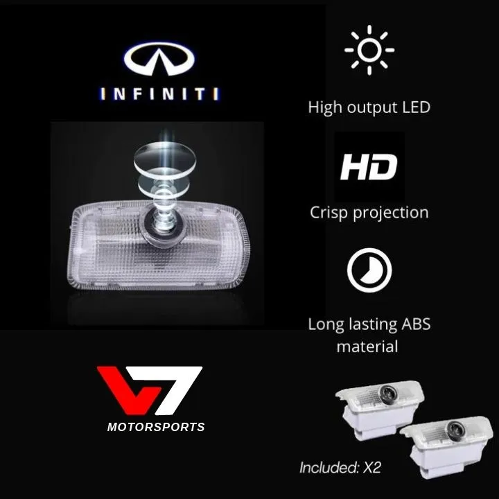 Infiniti logo lights productinfo photo INFINITI Door Lights - (set of 2) - V7 Motorsports