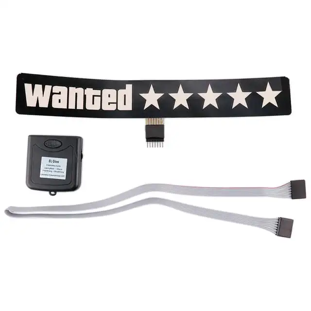 wanted sticker3 min 5 Star Wanted LED Sticker - V7 Motorsports