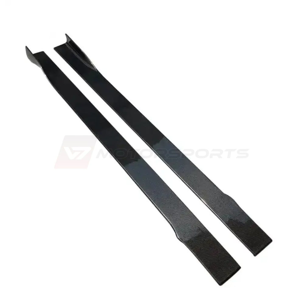 Carbon Fiber Side Skirt Extensions set of 2 2 Home - V7 Motorsports