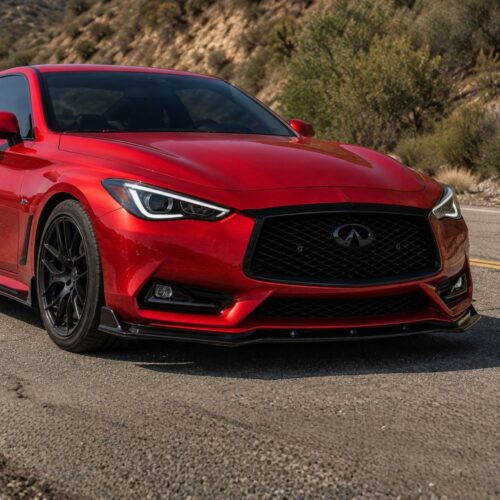 Q60 ABS Front Lip - Gloss Black (3 Pcs, 17-22' models)