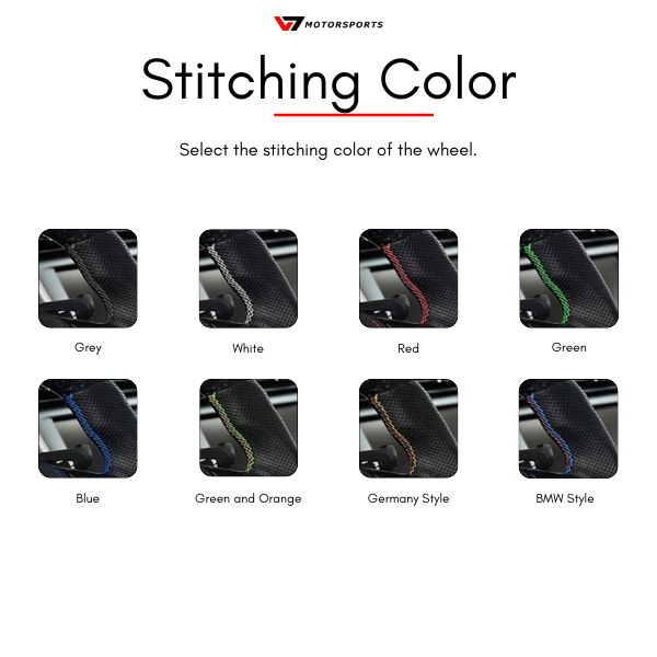 q50 wheel Stitching Color6 Q50/Q60 Custom Steering Wheel - (14-17' & 18'+ models) - V7 Motorsports