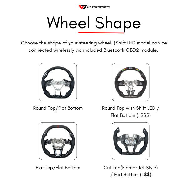 q50 wheel shape 2 Q50/Q60 Custom Steering Wheel - (14-17' & 18'+ models) - V7 Motorsports