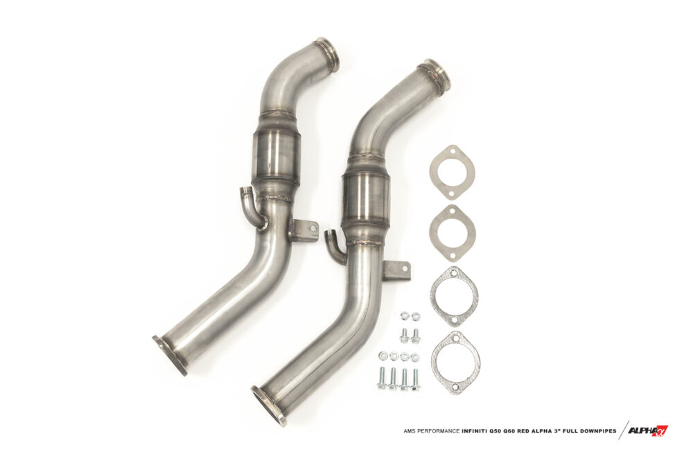 AMS red alpha full downpipes 6 small VR30 Street FULL Downpipes – AMS PERFORMANCE - V7 Motorsports