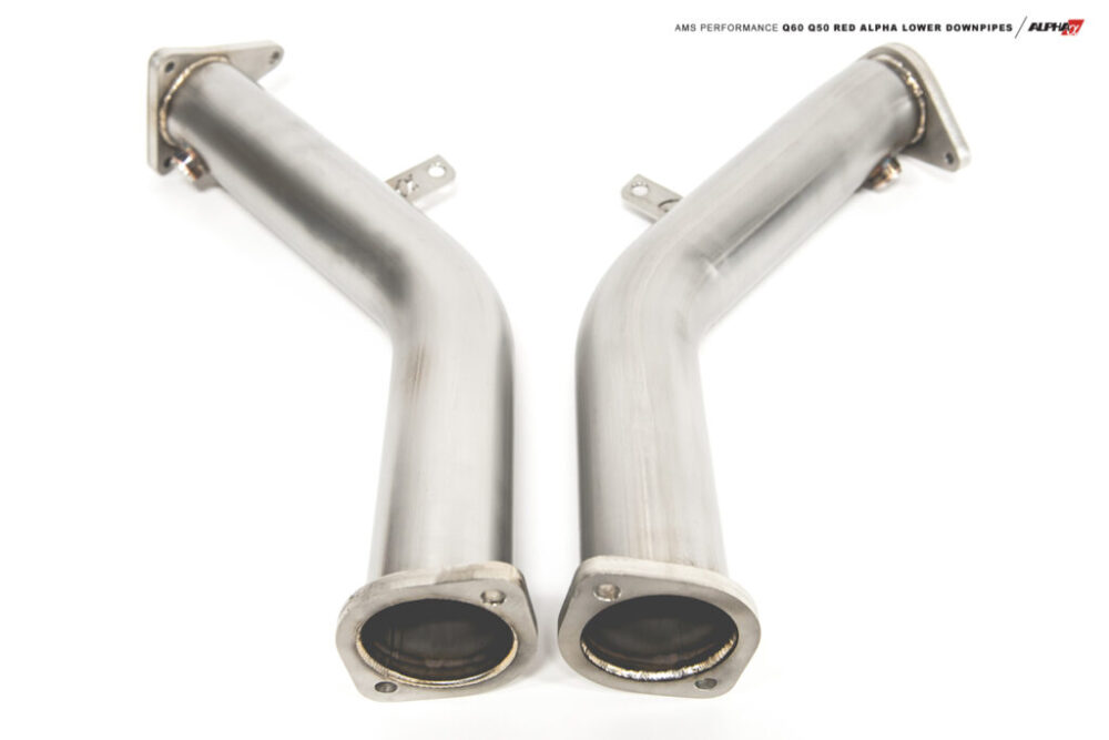 red alpha lower downpipes kit 3 1024x683 1 VR30 Race Lower Downpipes - AMS PERFORMANCE - V7 Motorsports