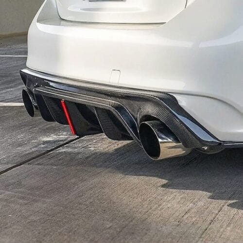 Q50 Carbon Fiber Rear Diffuser V2 w Brake LED (14-17' and 18'+ models)