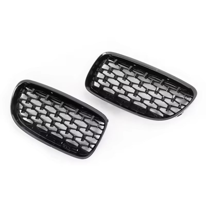 ABS Gloss Black Diamond Style Front Grille BMW E90E91E92E93 3 Series LCI 2 Home - V7 Motorsports