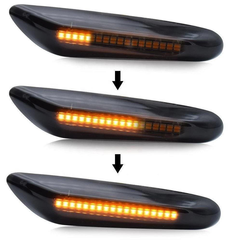 Smoked LED Sequential Side Light Markers BMW E Chassis 2 Home - V7 Motorsports