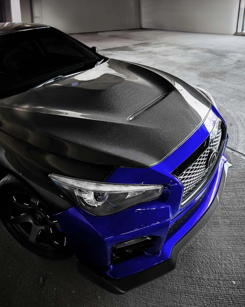 GTS V1 Style Q50 Carbon fiber hood Home - V7 Motorsports
