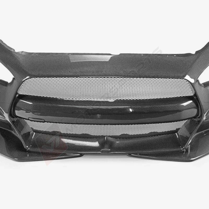 GTR-Style Q50 Carbon Fiber Front Bumper Replacement w_ Premium Gloss Finish (All Q50 years_trim) (10) GTR-Style Q50 Carbon Fiber Front Bumper Replacement w/ Premium Gloss Finish (All Q50 years/trim) - Image 5