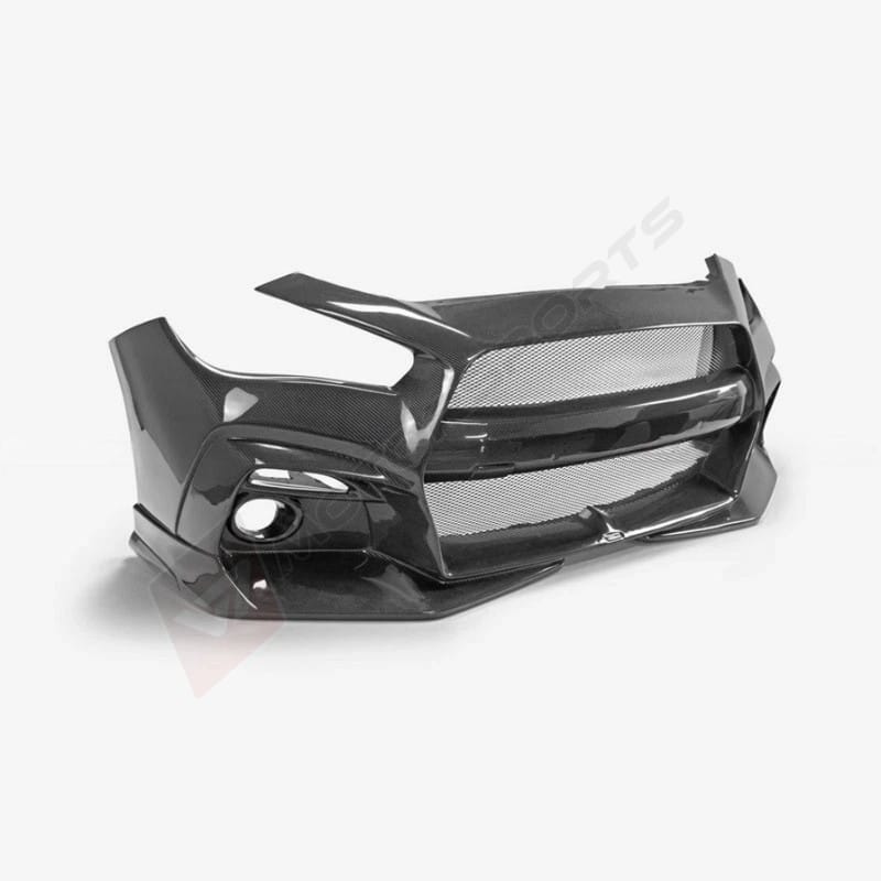 GTR Style Q50 Carbon Fiber Front Bumper Replacement w Premium Gloss Finish All Q50 years trim 8 Home - V7 Motorsports