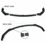 Q50 Front Lip Splitter w/ Premium Glossy Black Finish - 3pcs (2018+ Sport & Luxe Bumper) - Image 2