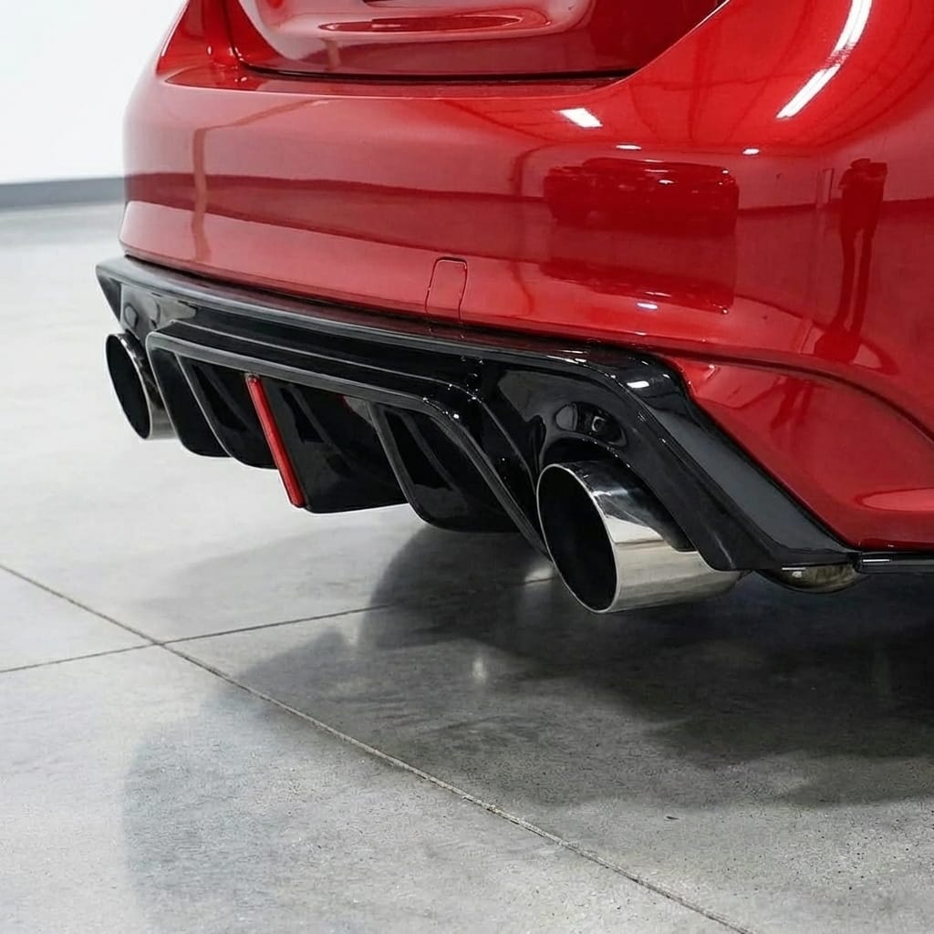 V-spec Q50 Rear Bumper Diffuser w Race Strip Brake LED V2 (14-17' & 18'+ models) V-spec Q50 Rear Bumper Diffuser w/ Race Strip Brake LED - Gloss Black V2 (14-17' & 18'+ models) - Image 1