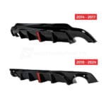 V-spec Q50 Rear Bumper Diffuser w/ Race Strip Brake LED - Gloss Black V2 (14-17' & 18'+ models) - Image 2