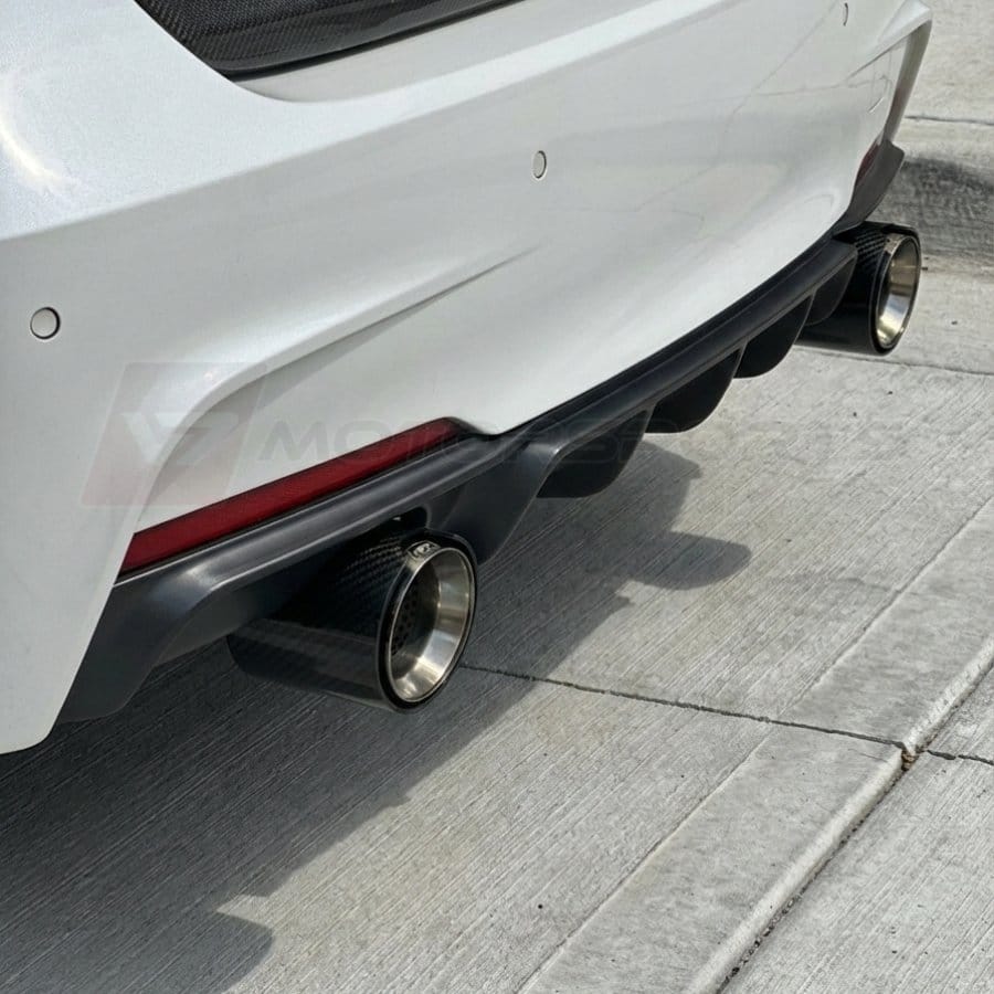 BMW F30 Rear Diffuser GlossMatte Black M Sport Bumper 2012 2018 1 International Shipping - V7 Motorsports